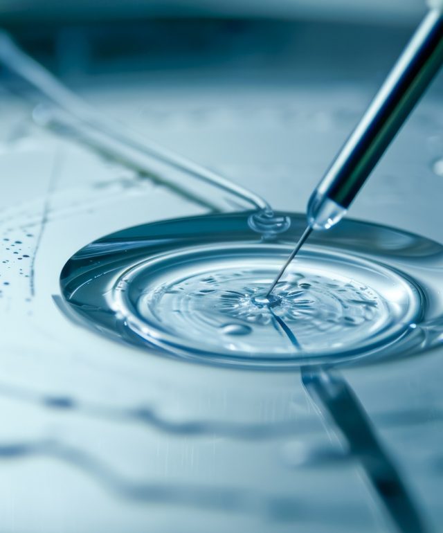 Ivf laboratory concept featuring petri dish, pipette, and soft bokeh lights in minimalist scene. Ivf laboratory concept featuring petri dish, pipette, and soft bokeh lights in minimalist scene.